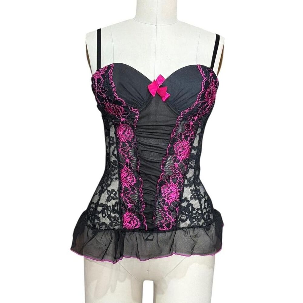 Native Women's Black and Pink Corset